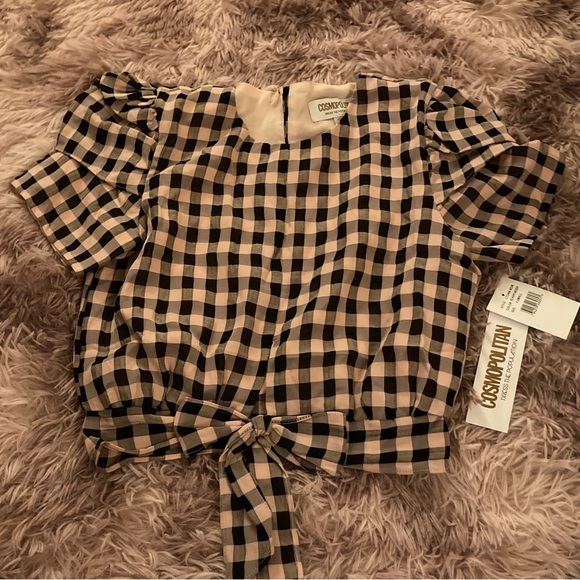 NWT Pink and Black Gingham Dress the Population Blouse Size XS - Picture 1 of 9